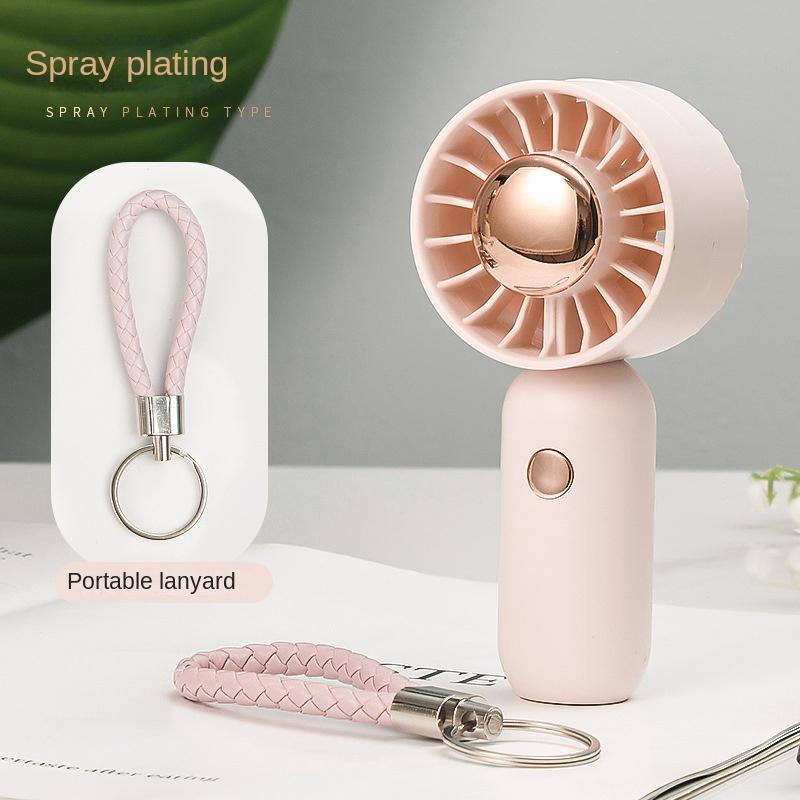 Ruční malý ventilátor s USB nabíjením, mini přenosný studentský kolejní stolní tichý ventilátor, dobíjecí vzduchový chladič s 3 rychlostmi