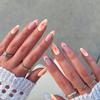 Blush Gradient 3D Flower French Yellow False Nails (24-Piece Set) - European & American Style Wearable Nail Art