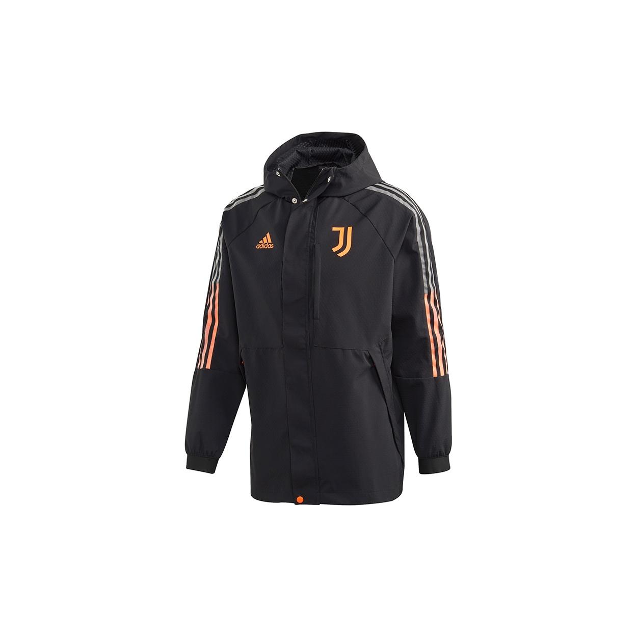 adidas JUVE TRAVEL JKT Juventus Soccer/Football Sports Hooded Jacket Black Men s FR4202 S