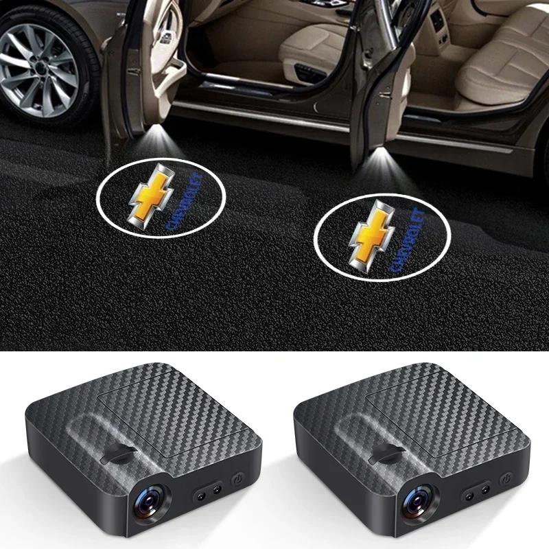 LED Car Door Welcome Light Logo Projector Laser Lamp Shadow Door Light For Chevrolet Cruze Captiva Lacetti Aveo Niva Trax Onix