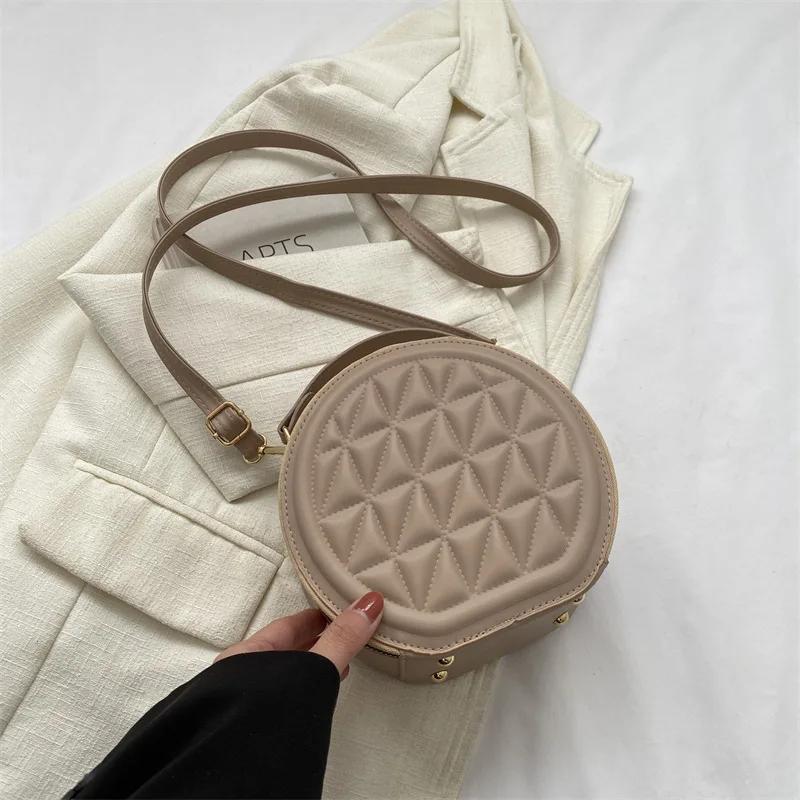 Women's diamond-shaped niche bag small round crossbody shoulder casual feminine personality new fashion