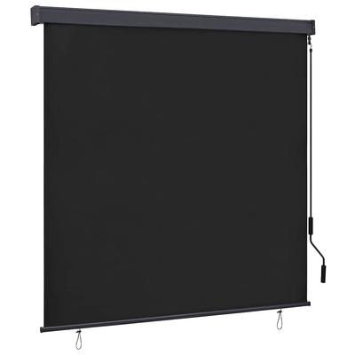 Anthrazit Außenrollo 180 x 250 cm Stoff und Aluminium