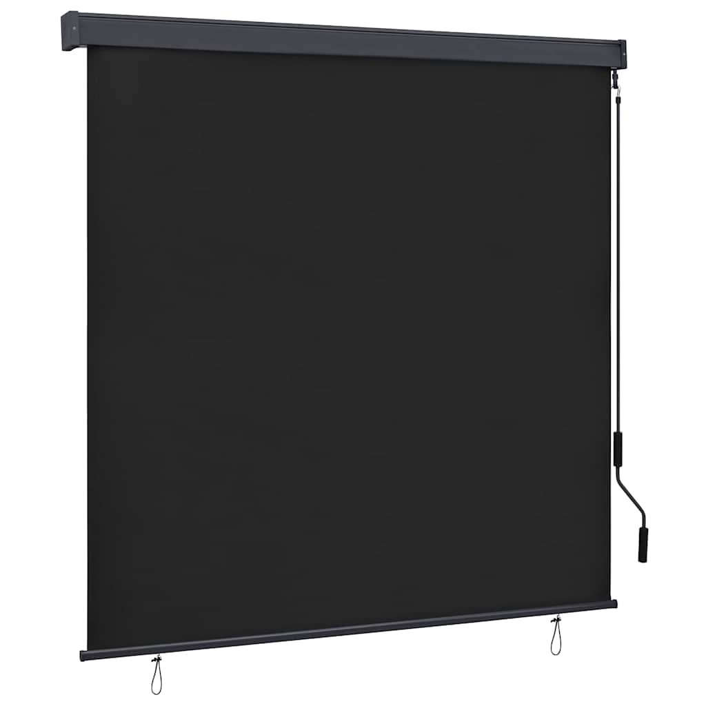 Anthracite Outdoor Roller Blind 180 x 250 cm Fabric and Aluminum