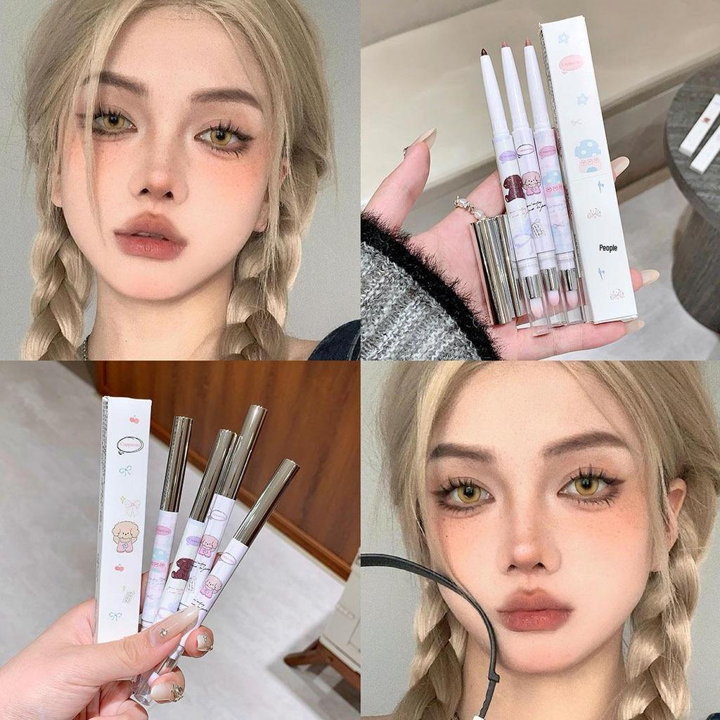 Cappuvini Pet Party Smudge-Proof Double-Ended Eyeliner Gel Pencil - Natural Shimmer & Beginner-Friendly