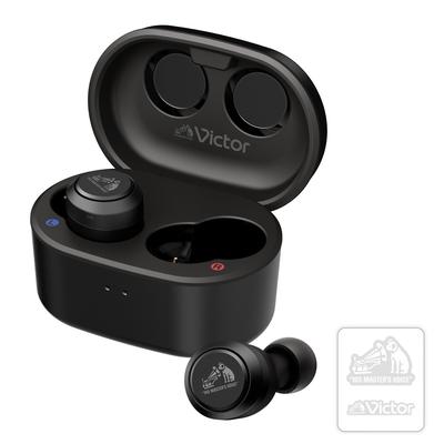 JVC Kenwood Victor Wireless Earphones with Noise Ambient Sound Low Weighs Up To 21 Hours Bluetooth Ver Black HA-FX150T-BA Sticker, Bluetooth,