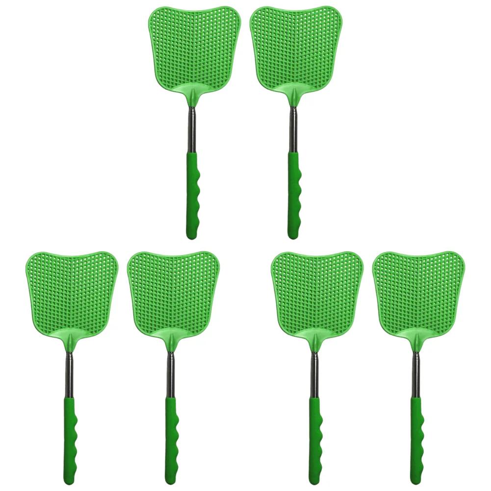 2/6 Confezioni Schiaccia mosche telescopici Manico lungo Schiaccia zanzare mosche Trappola Schiaccia mosche manuale Repellente per insetti Schiaccia insetti Estendibile 65cm