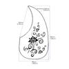 Golden And Silver Acoustic Guitar Pickguard Self Adhesive Protective Cover  Guitar Protection
