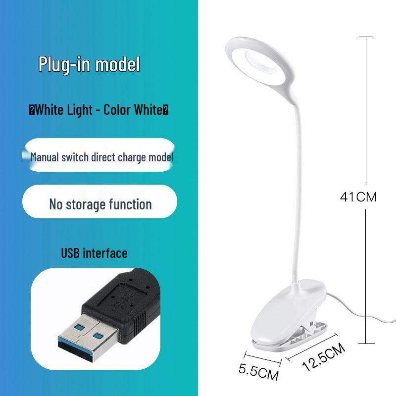 2023 LED Touch Desk Lamp: Foldable, USB Rechargeable, Clip-On Design for Children's Eye Protection