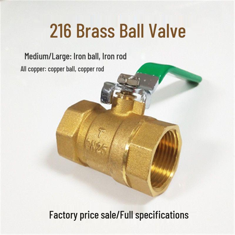 Mosiężny zawór kulowy odporny na wysokie temperatury - 4 punkty DN15, 6 punktów DN20, 1 cal DN25, do wody wodociągowej