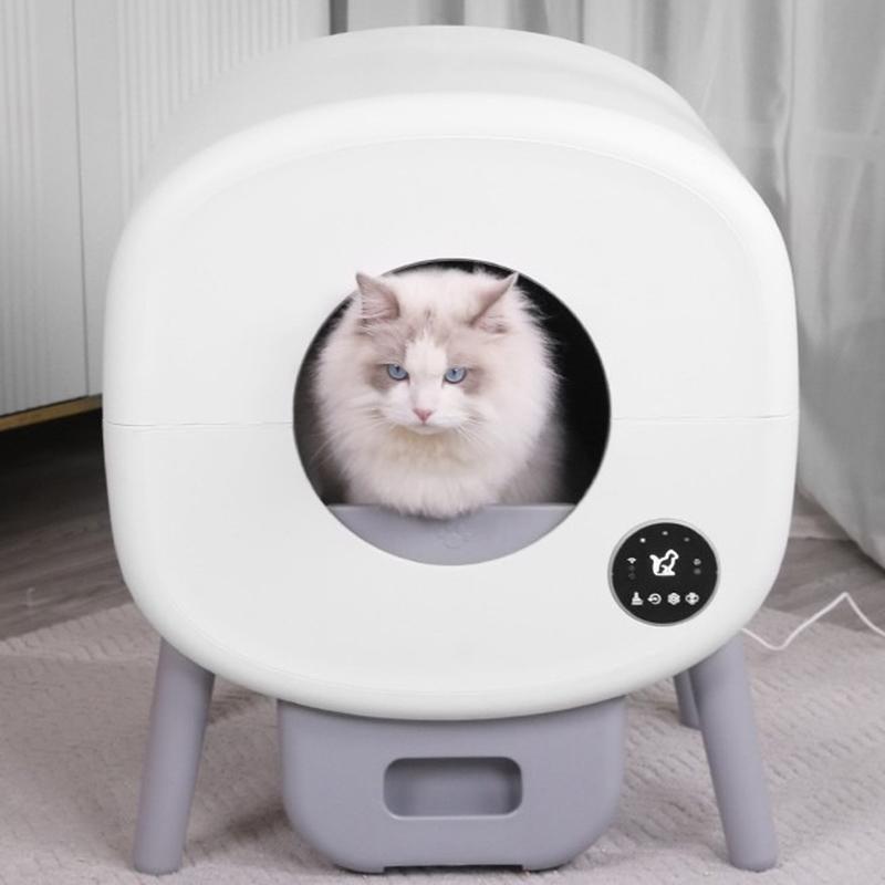Smart Cat Litter Box Closed Toilet Large Capacity Automatic Cat Litter Box Self Cleaning Cat Bedpans Deodorizing Toilet Supplies