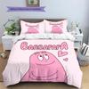 Set Copripiumino Trapuntato con Fantasia Barbapapa Decorazione per la Casa Regalo (1 * copripiumino + 2 * federe senza imbottitura)