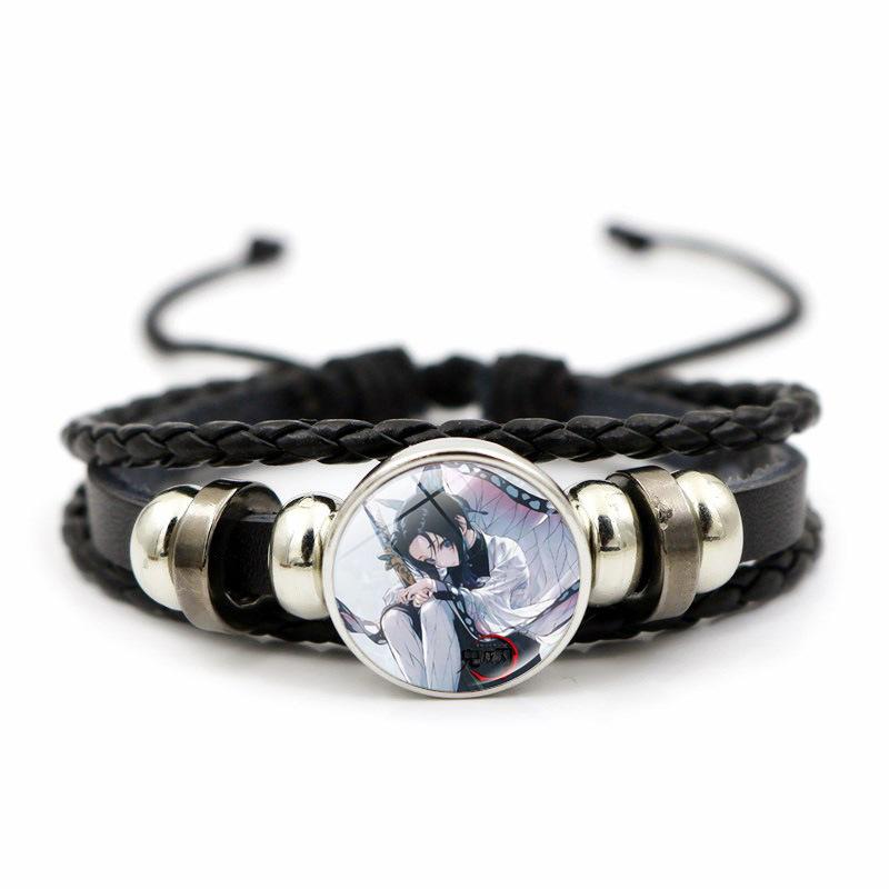 Demon Slayer Figur Armbånd Tanjiro Nidouzi Inosuke Zenitsu Mini Actionfigur Kunst Foto Anheng Lærarmbånd for Fans Gave