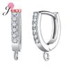 Marcatura Gioielli Fai da Te Argento 925 Componenti per Orecchini in Cristallo Chiusure Ganci Per Donne Accessori Fatti a Mano Economici