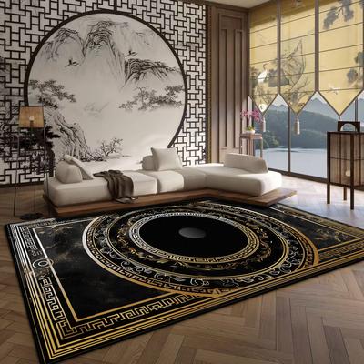 Luxe Zwart Grote Woonkamer Antislip Tapijt Kamerdecoratie Esthetisch Modern Grote Oppervlakte Kleden Wasbaar Oppervlaktekleed Badmat