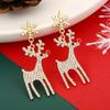 1 Pair Of Sparkling Christmas Elk Snowflake Shaped Earrings Christmas Earrings Are Fun And Festive Christmas Gifts For Women
