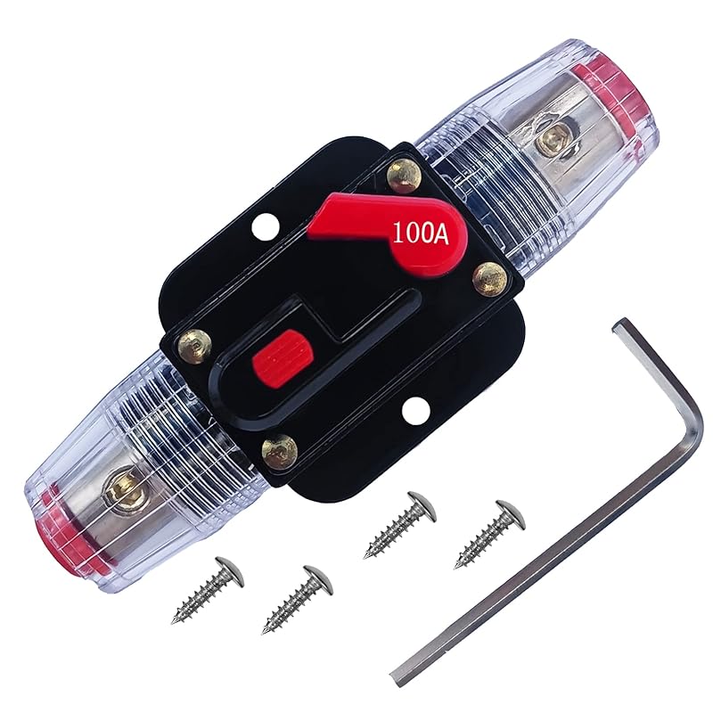 Trolling Motor Circuit Breaker 60 Amp Circuit Breaker with Manual Reset for ATV Trailer Vehicles Stereo Audio Electronic Battery Solar System