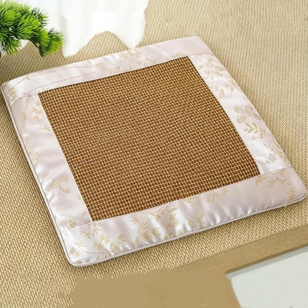 Breathable Rattan Weaving Seat Cushion Thickened Chair Pad Simple Modern Tatami Pad  Office