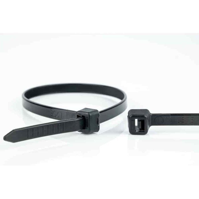 Colliers de Serrage Noirs 300mm, Lot de 100, Résistants aux UV
