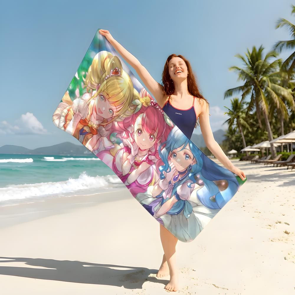 Anime P-Pretty C-Cure Towel Beach Blanket Towel  For Travel Gym Shower Luxury Lightweight Camping Pool Hot