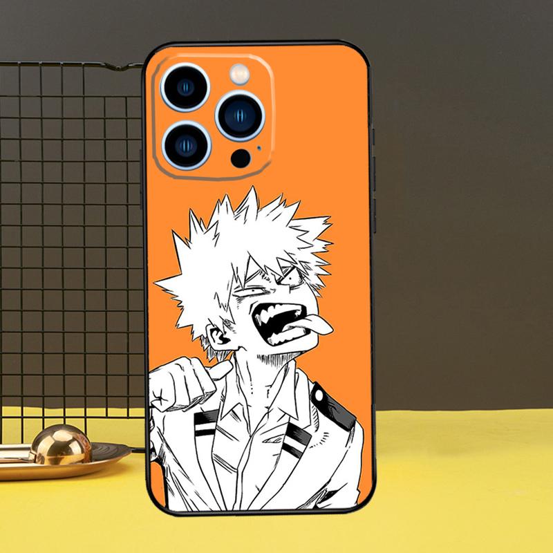 Bakugo Boku No My Hero Academia Phone Cover For iPhone 12 13 Mini 11 14 Pro Max X XS XR Max 7 8 Plus SE Soft Case Fundas