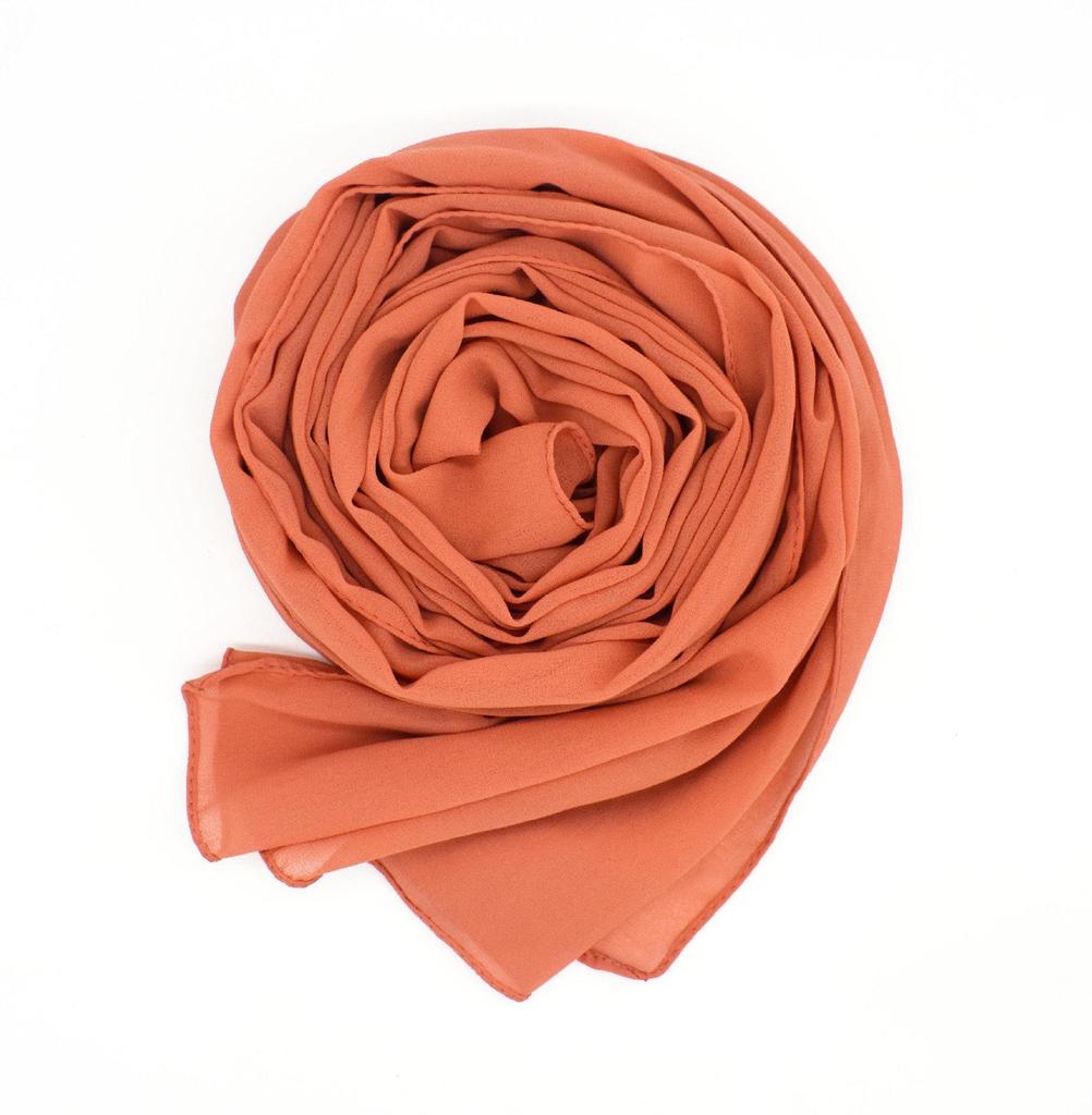 Silk Chiffon Hijab: Encrypted Pearl Design for Women