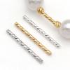 18K Gold-Plated Faceted Starry Tube Beads for DIY Jewelry Making