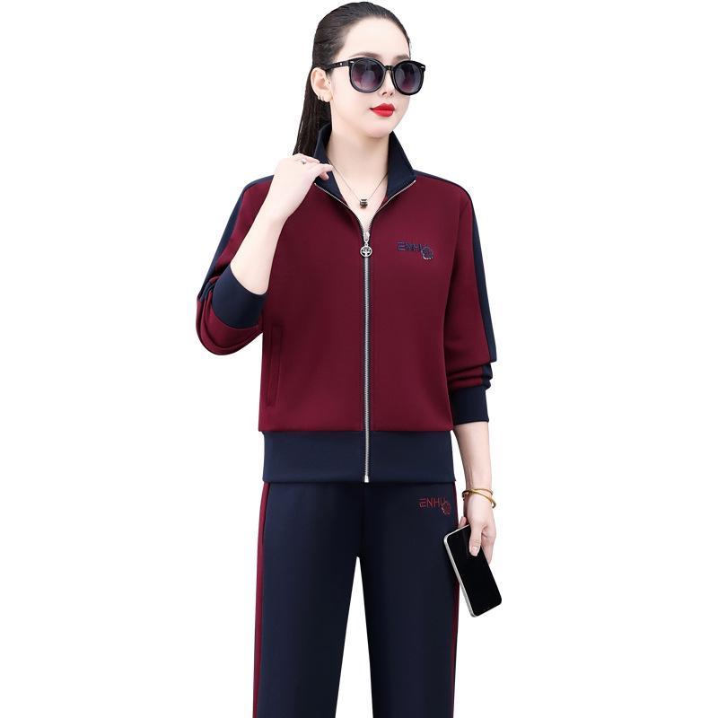 Women's Slimming Two-Piece Sportswear Set: Casual Hoodie & Pants for Running, Spring/Autumn