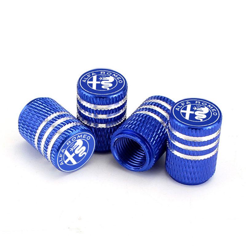 Car Tire Valve Cap Aluminum Tire Wheel Stem Air Valve Cap For Alfa Romeo Giulia Stelvio Giulietta 159 147 156 166 Car Accessorie Ysdf45