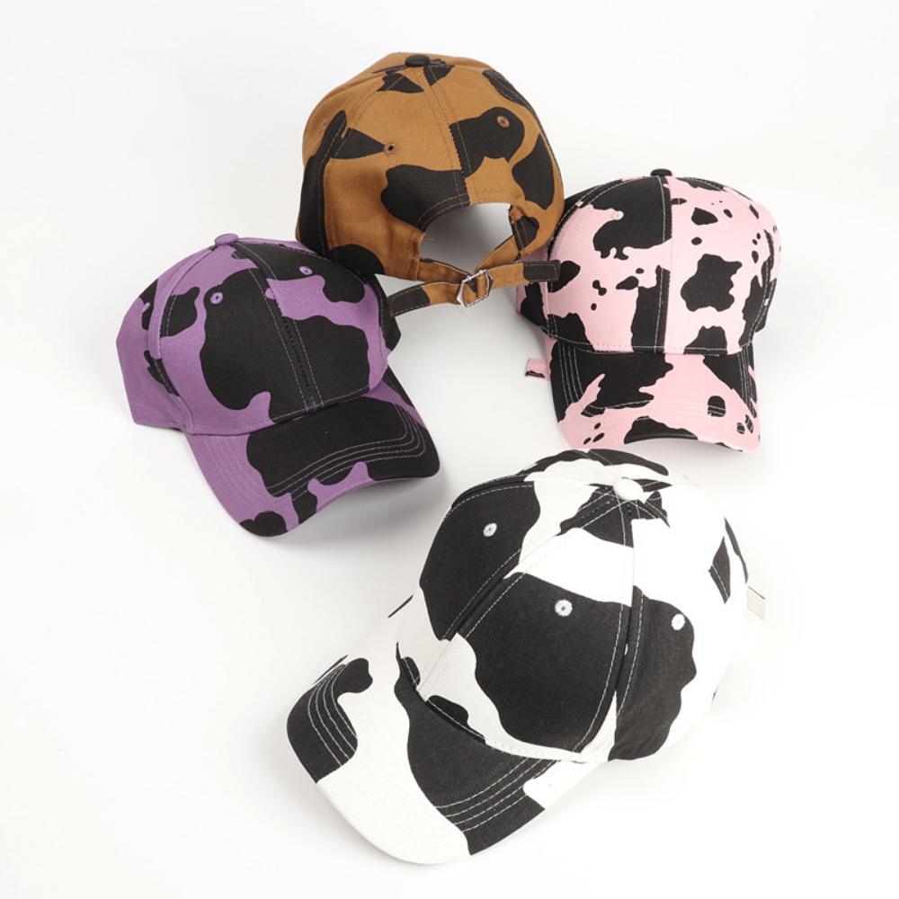 A Niche Instagram- Checkered Cow-Pattern Baseball Cap With 4 Options. Comfortable and Suitable for Your Face Shape.
