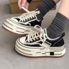 Women Canvas Causal Shoes Thick Platform Lace-up Sneakers Comfortable Skateboard Footwears Outdoor Versatile Shoes