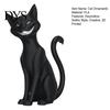 Schwarze Katze Statue für Halloween 3D Gedruckte Figur, Gotischer Stil Böses Schreibtischornament, Fotografie Requisiten Dunkle Fantasie Sitzend Haus Tischplatte