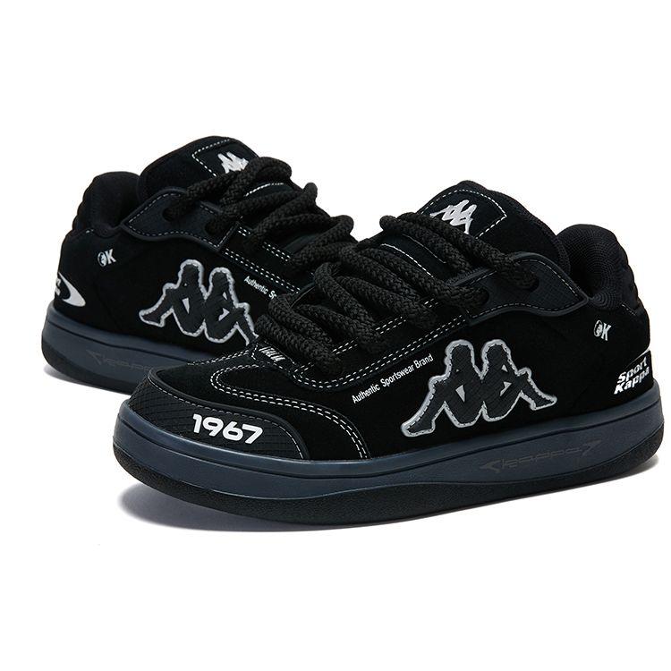 Kappa Retro Non-Slip Wear-Resistant Low-Top Skate Shoes Unisex sneakers Black K0DZ5CC02F-990