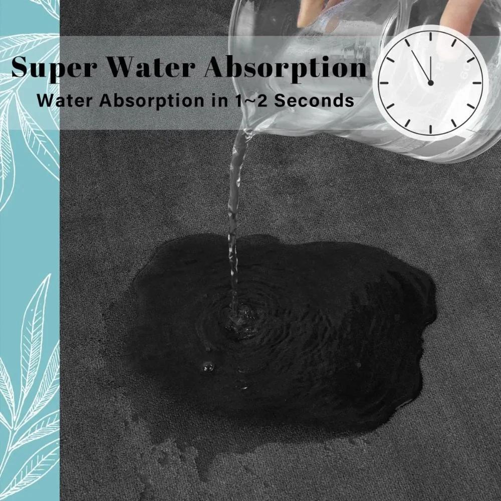 Memory Foam Badezimmerteppich Ultraweicher Rutschfester Badematte Wasserabsorbierender Badeteppich Duschmatte Badezimmerboden Fußmatte