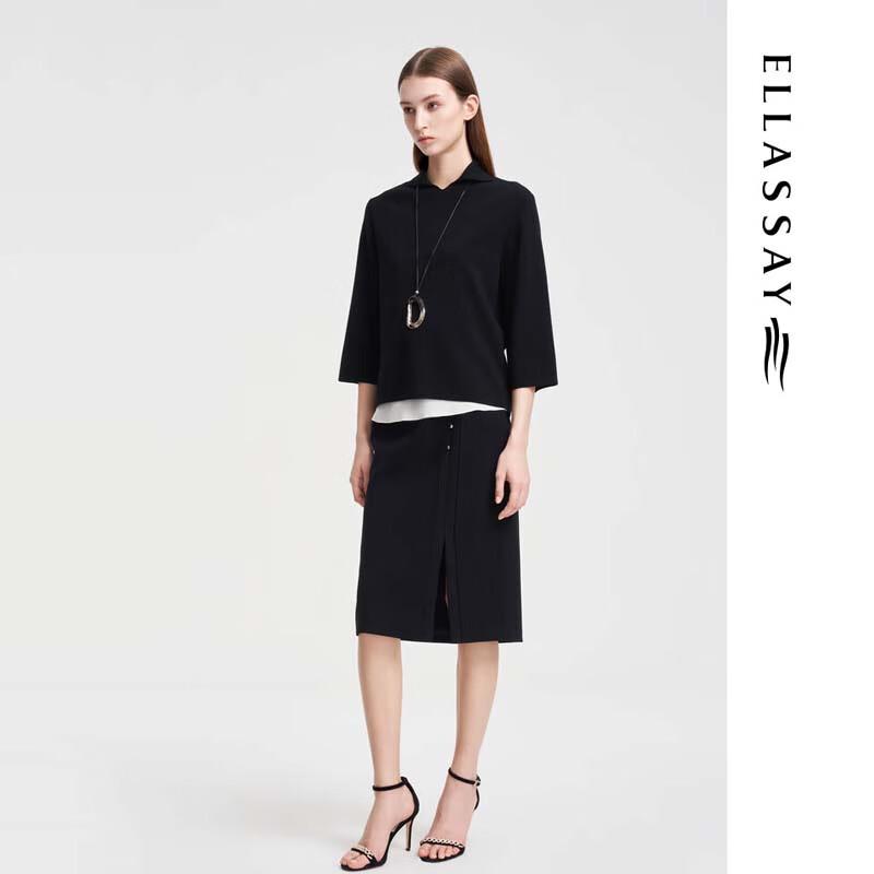 ELLASSAY Women's Slit Knit Two-Piece Set