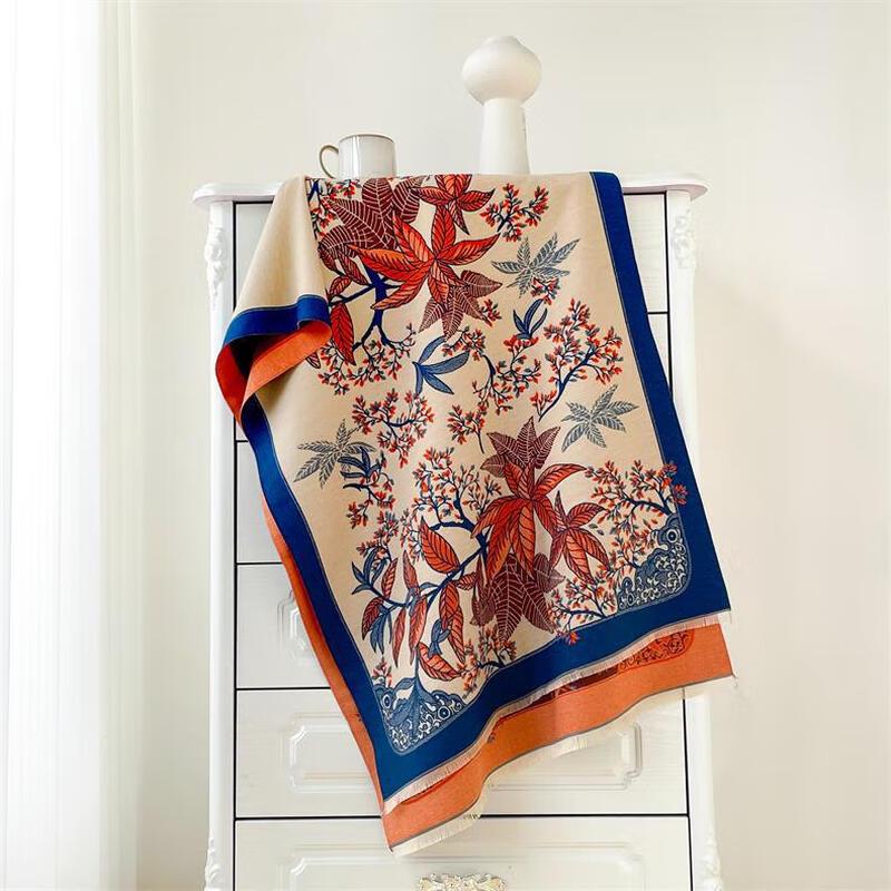 

Women s Ethnic Leaf Scarf 190x65cm