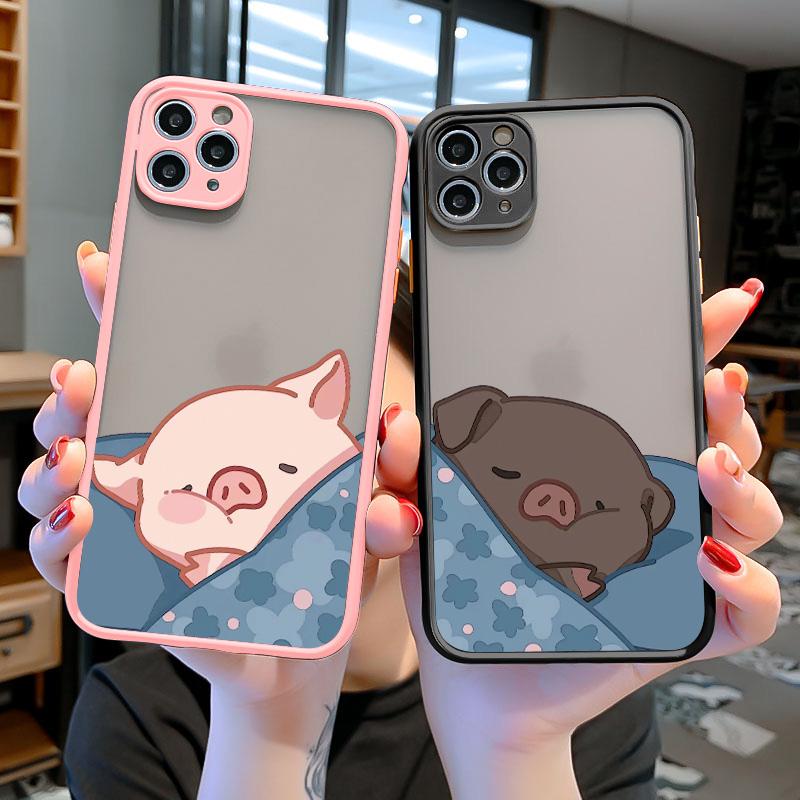 Cute Pink Pig Cartoon Phone Case For iPhone 17 16 14 15 11 13 12 Pro Max Mini For iPhone X XS XR 16 15 14 Plus Soft back Covers