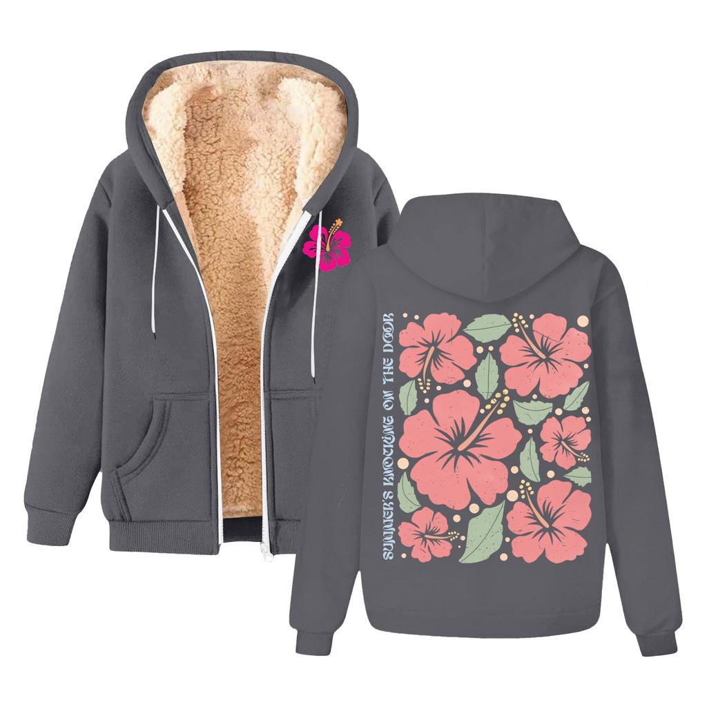 Men's And Women's Fashion The Same Coat With Fleece Thick Hoodie Hoodie Cardigan