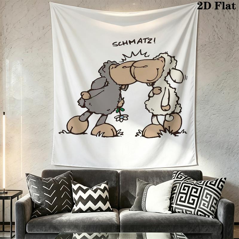 Jolly Logan Wall Tapestry Aesthetic Wall Hanging Printed Fabric Blanket Decorative Tapestries for Bedroom Living Room Home Decor