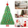 Fabric Advent With Pockets 24 Days Christmas Tree Shape Storage Bag Cloth Advent Countdown Calendar For Home Decorators