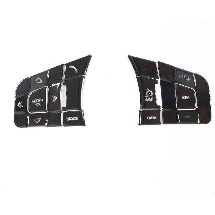 Daeiclru Lenkradtasten-Zieraufkleber Kompatibel mit Jaguar XE XEL XF XFL F-PACE E-PACE F-TYPE, Innendekoration für Lenkradtasten aus Legierung