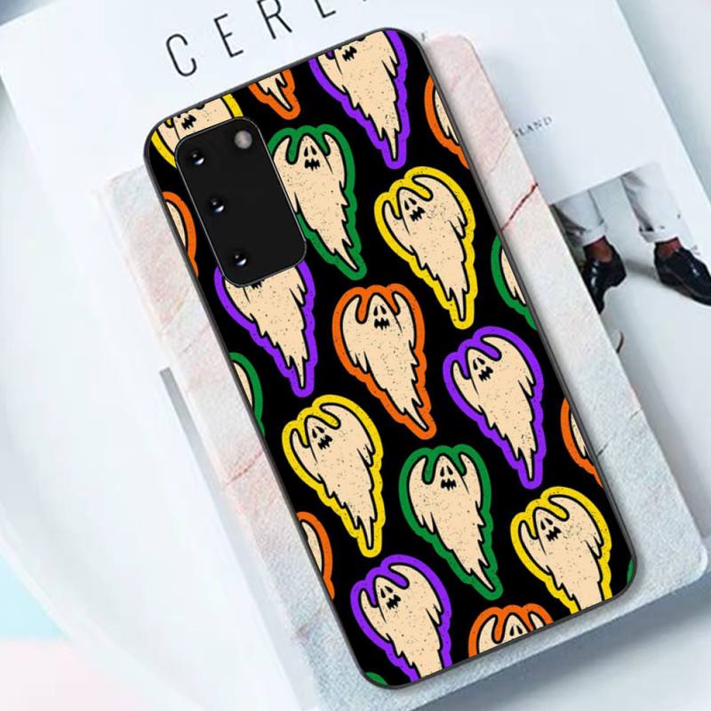 Helloween Cute Ghost Pumpkin Cat Phone Case for Samsung S10 21 20 9 8 Plus Lite S20 UlTRA 7edge