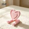 Girly Room Decor Accessories Minimalist Heart Shaped Phone Tablet Stand, 3D Printed Cute Desktop Holder, DIY Painted Support Blank Decorative