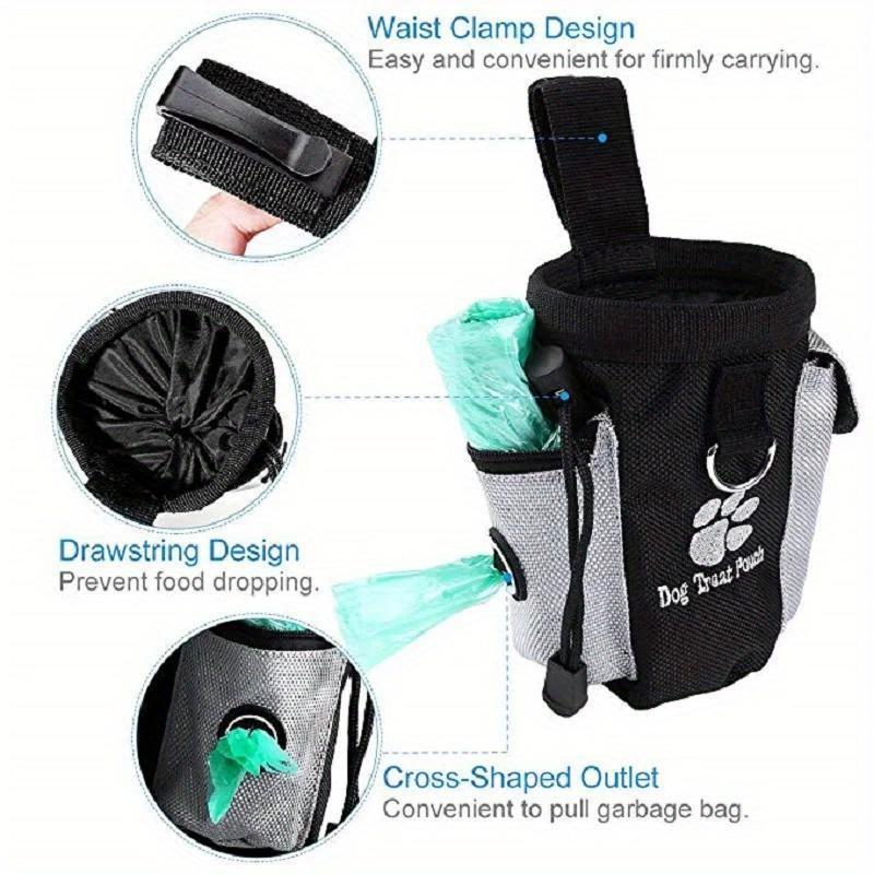 Dog Treat Pouch with Waste Bag Dispenser. Large Capacity, Clip & Carry Design. Perfect for Training & Feeding.