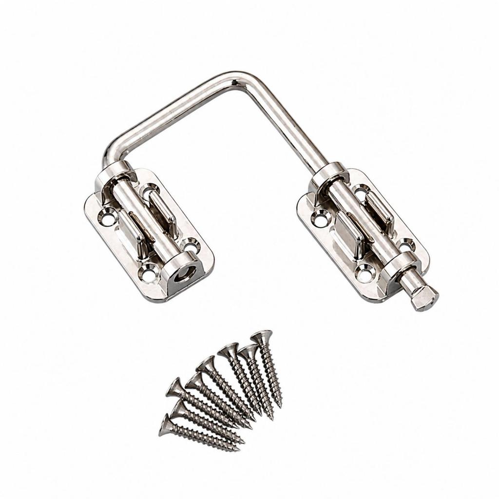 Swing Arm Latch Metal RV Door Compatible for Hatches, Cabinets, DIYers