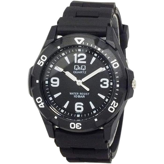 

Citizen Sports 10 ATM Water Black Q&Q VR44-001 Men s Watch, Resistant,