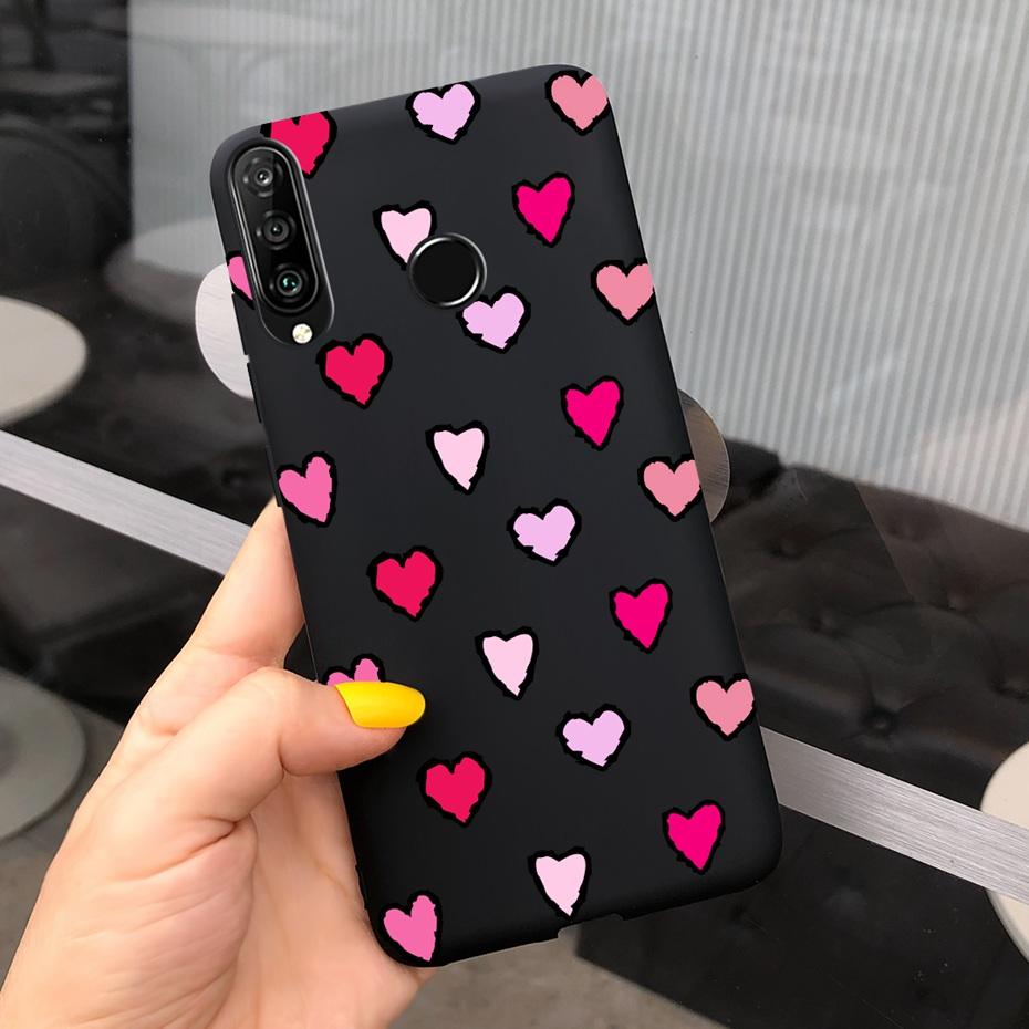 For Huawei P30 Lite Phone Case Flower Girl Pattern Soft Silicon Cover For Huawei P30 Pro Lite Case Cute Funda P 30 P30lite Cases