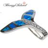 [Breezy Island] Hawaiian Jewelry Pendant Top - Whale Tail - A lucky charm with the beautiful sparkle of opal that brings good fortune.