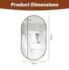 Modern Capsule Wall Mirror, Rounded Rectangle Bathroom Vanity Mirror, Horizontal Vertical Hanging, Black