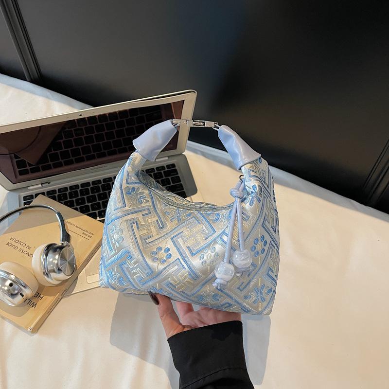 

Сумки Женские Летние Универсальные 2025 Новая Повседневная Сумка Через Плечо Премиальная Текстурированная Портативная Сумка Мессенджер синий