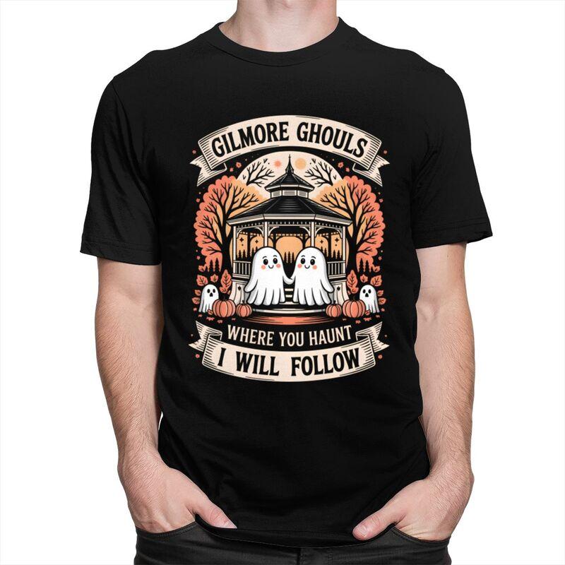 Gilmore Ghouls Where You Haunt I Will Follow T Shirt Unisex Short Sleeves Halloween Tee Shirt Loose Fit Pure Cotton Tee Tops